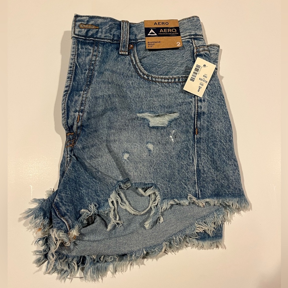 Aeropostale Light Wash Denim Shorts